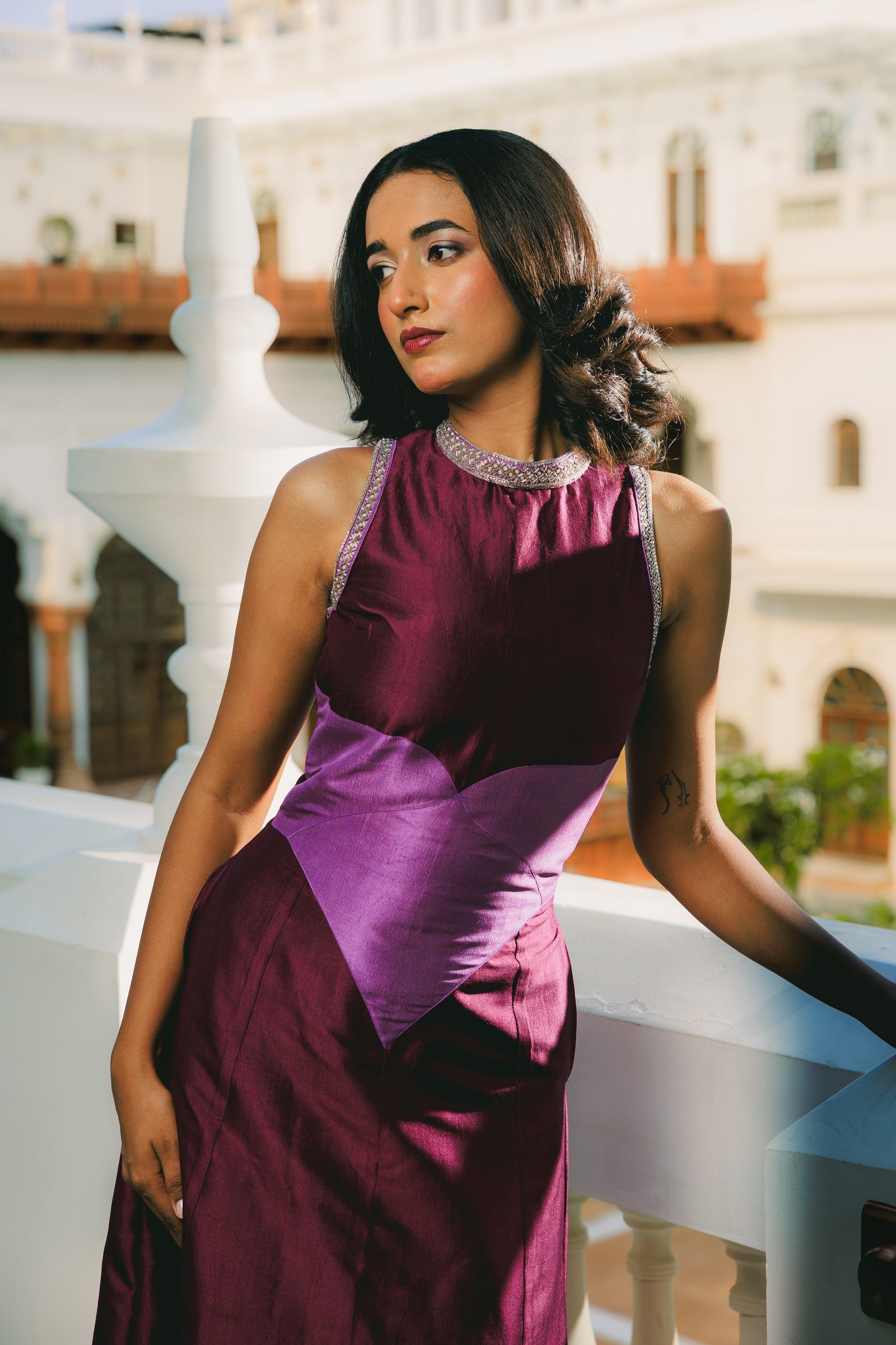 Mulberry Merlot Midi Dress