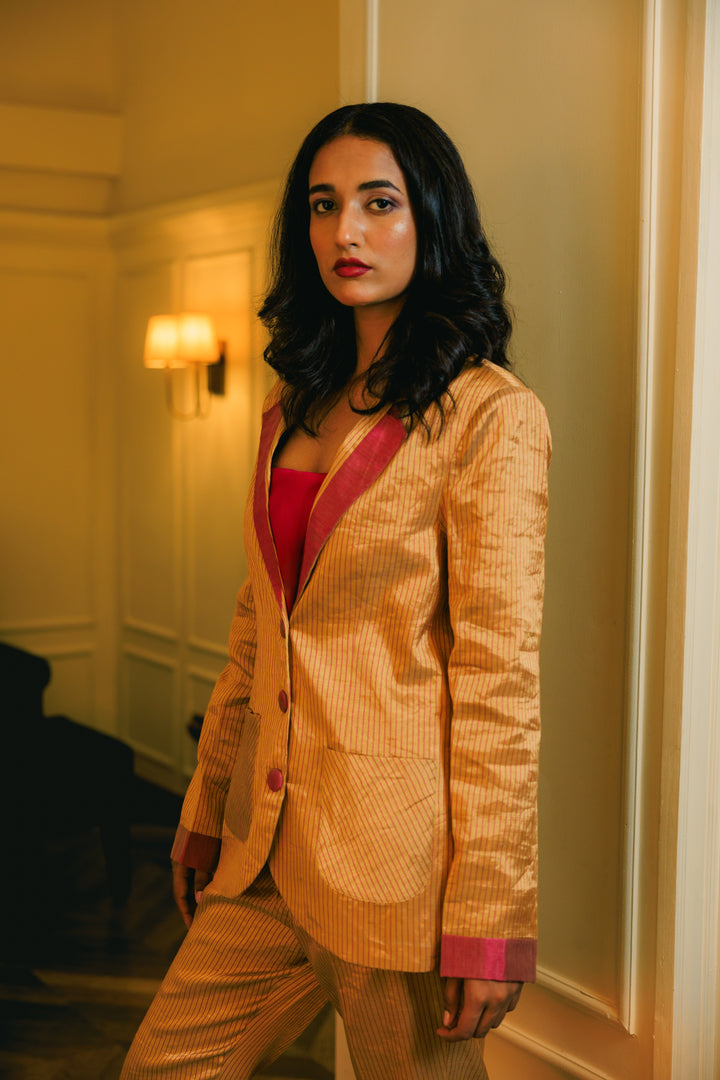 Gold Power Suit Coat