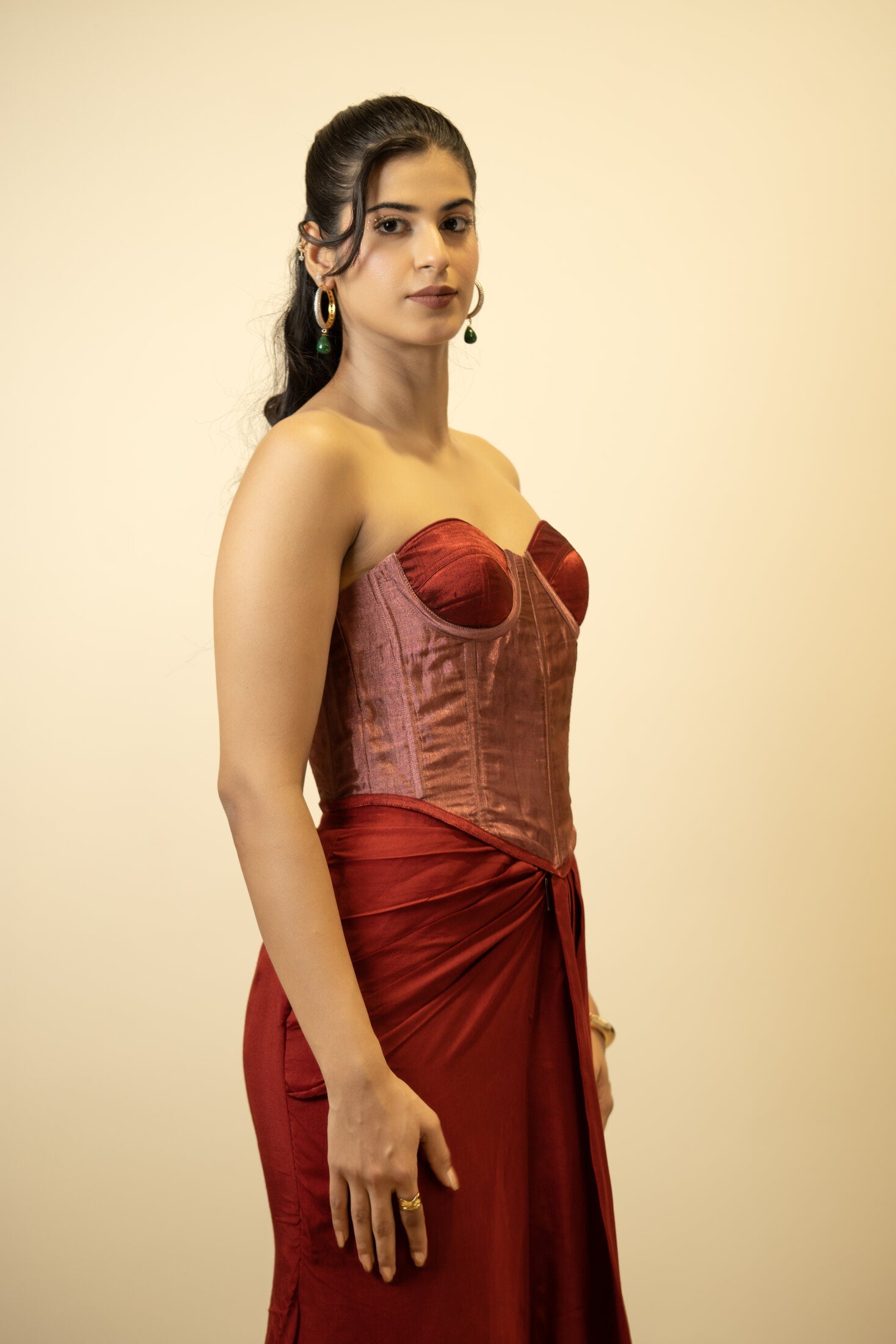 Bonbon Chanderi Corset Set | View 03