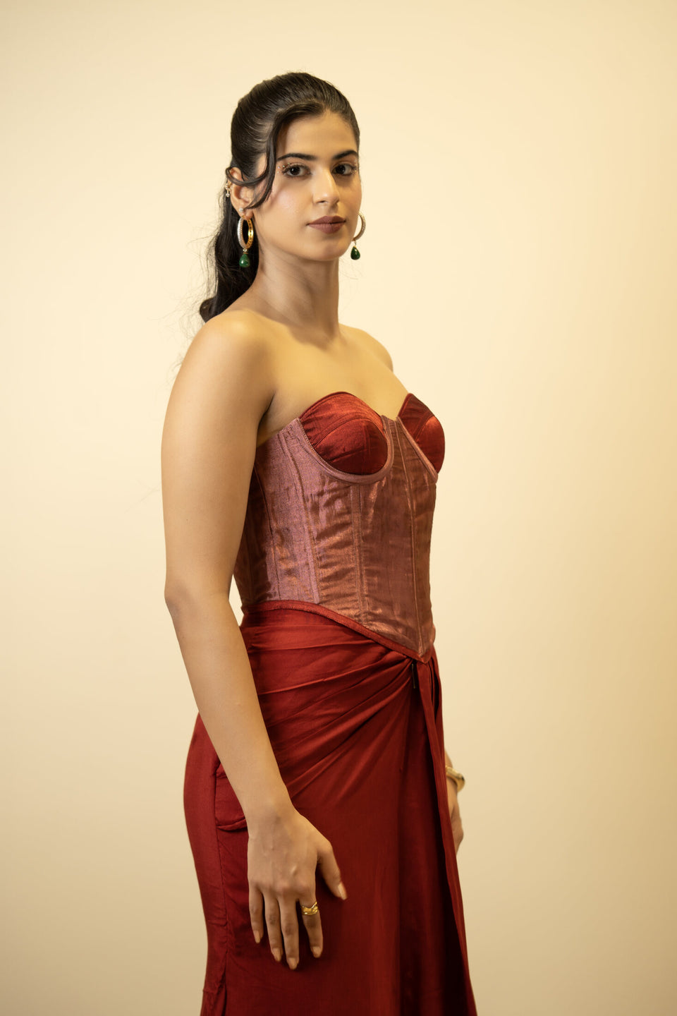 Bonbon Chanderi Corset Top | View 01