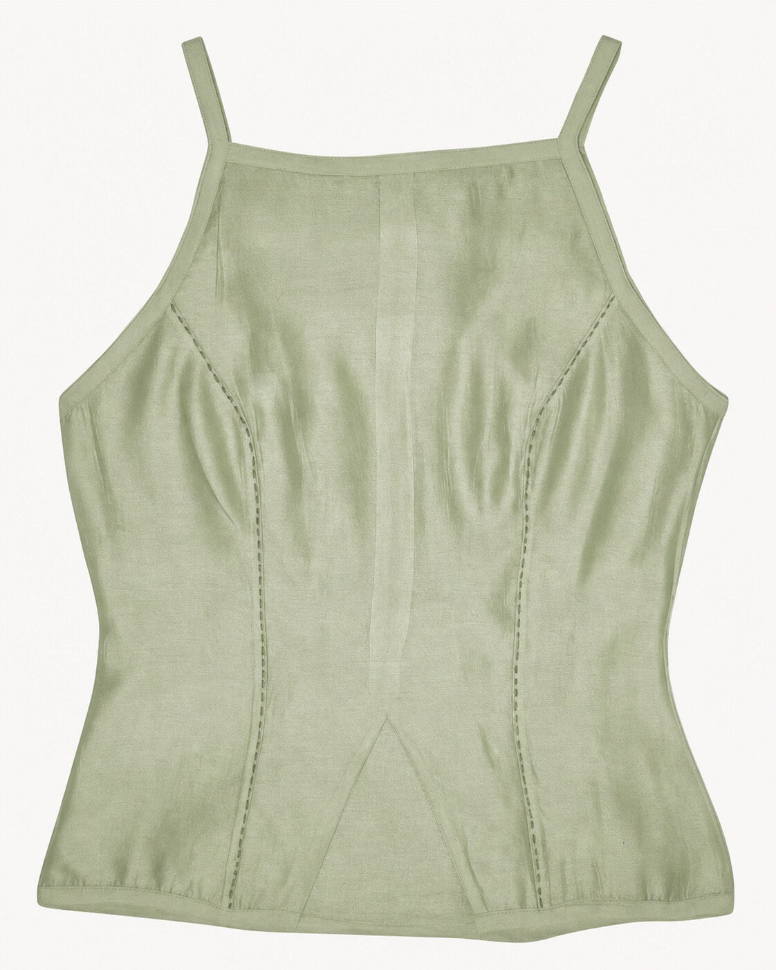 Spaghetti Straight Top - Sage Green