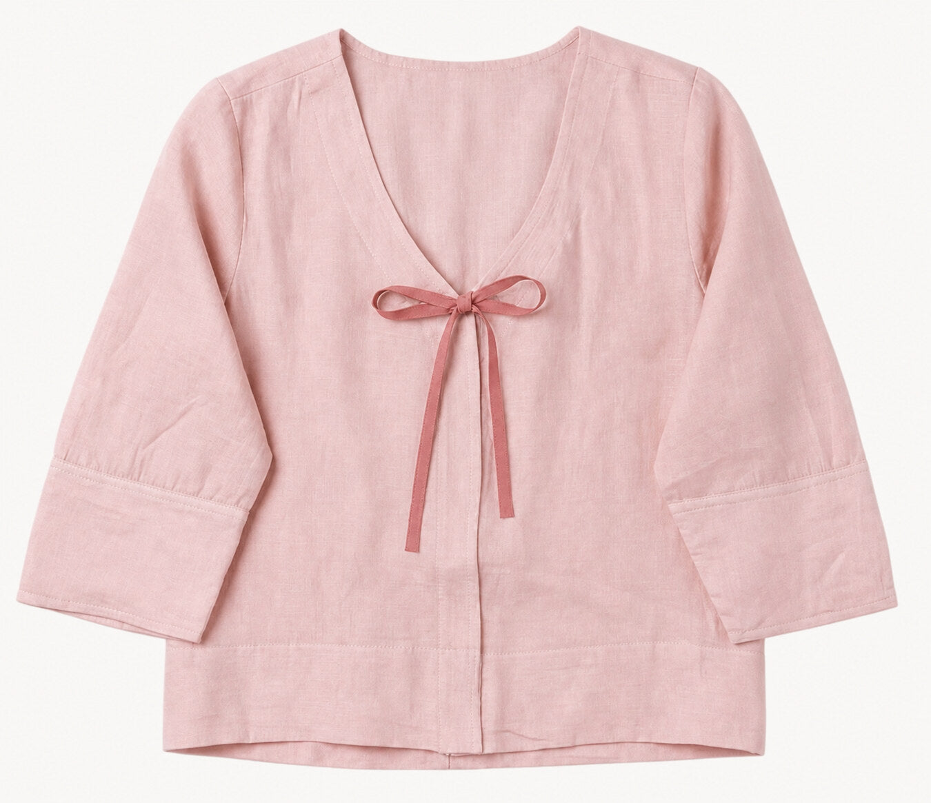 Three-quarter Sleeve Top - Blush Pink