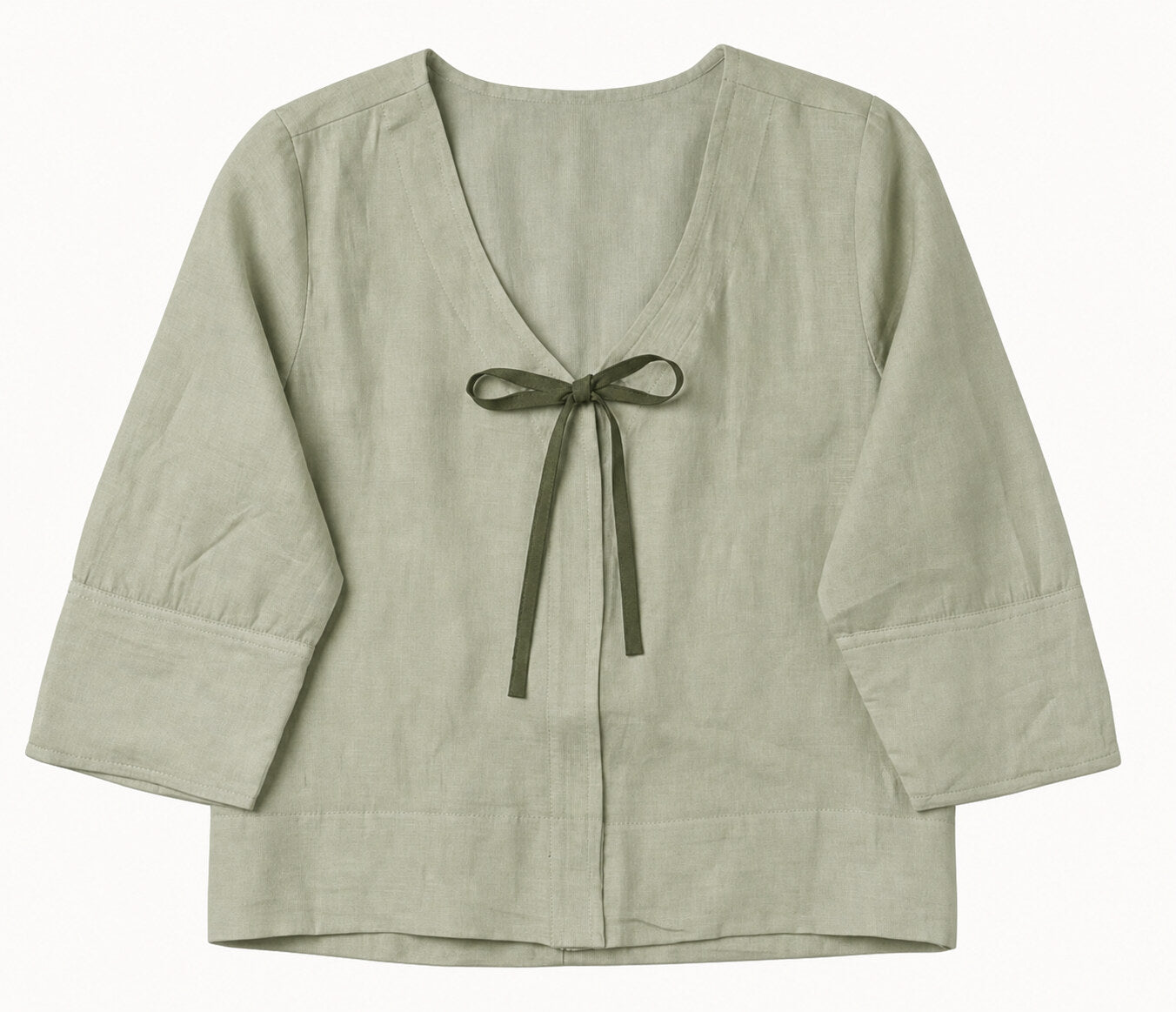 Three-quarter Sleeve Top - Sage Green