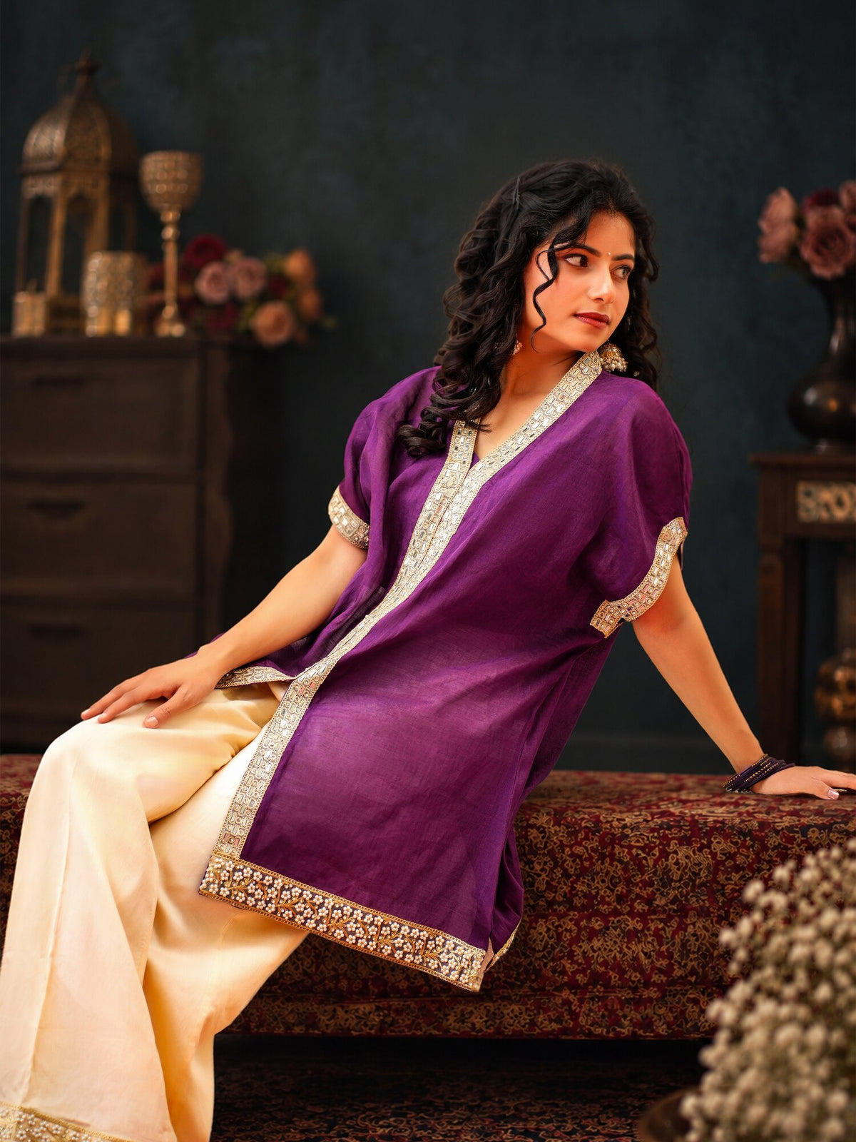 Kachnar Kaftan Kurta Set — Dhoop Chaaun, view 2