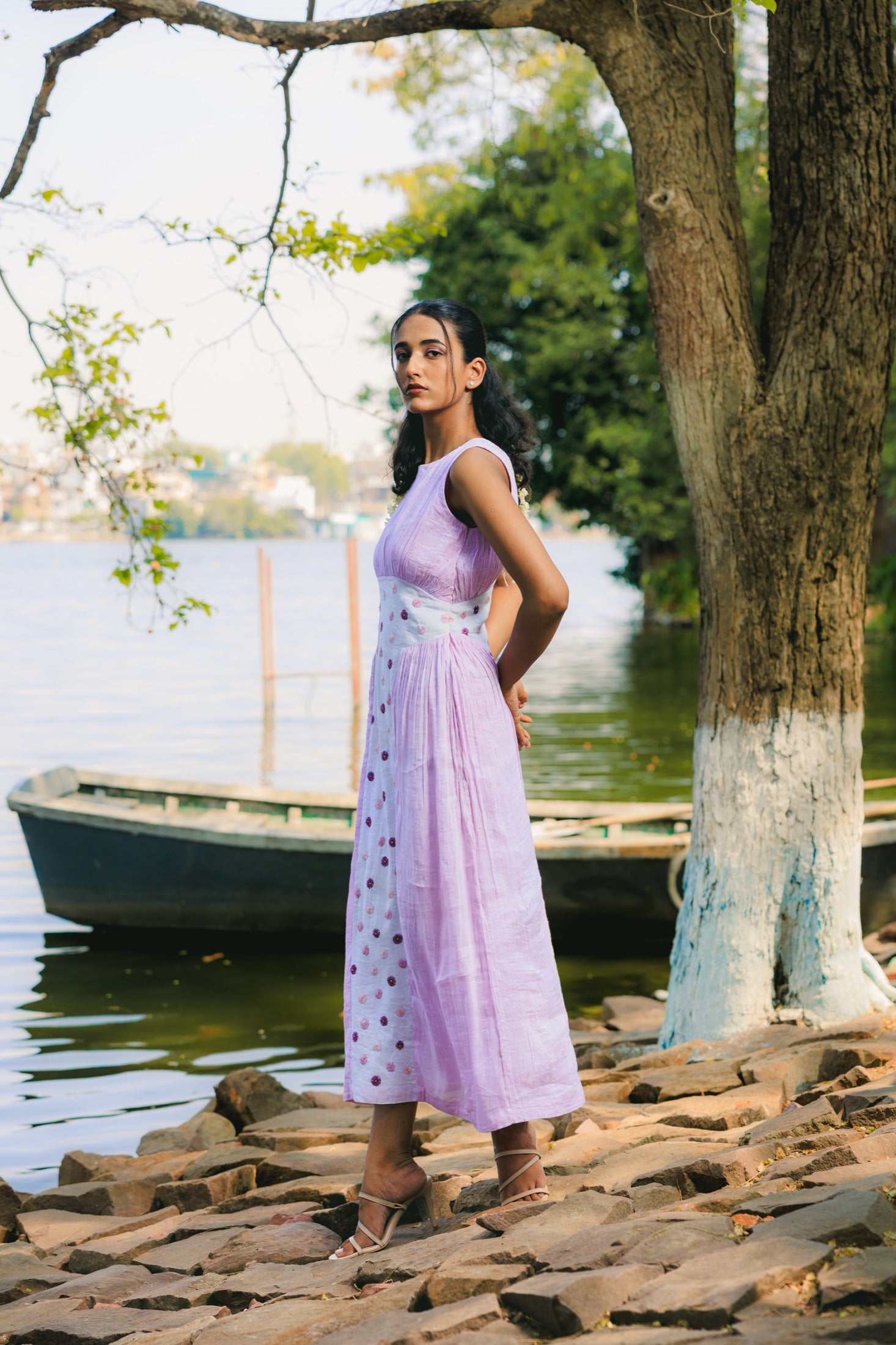 Lavender Haze Midi Dress view 3