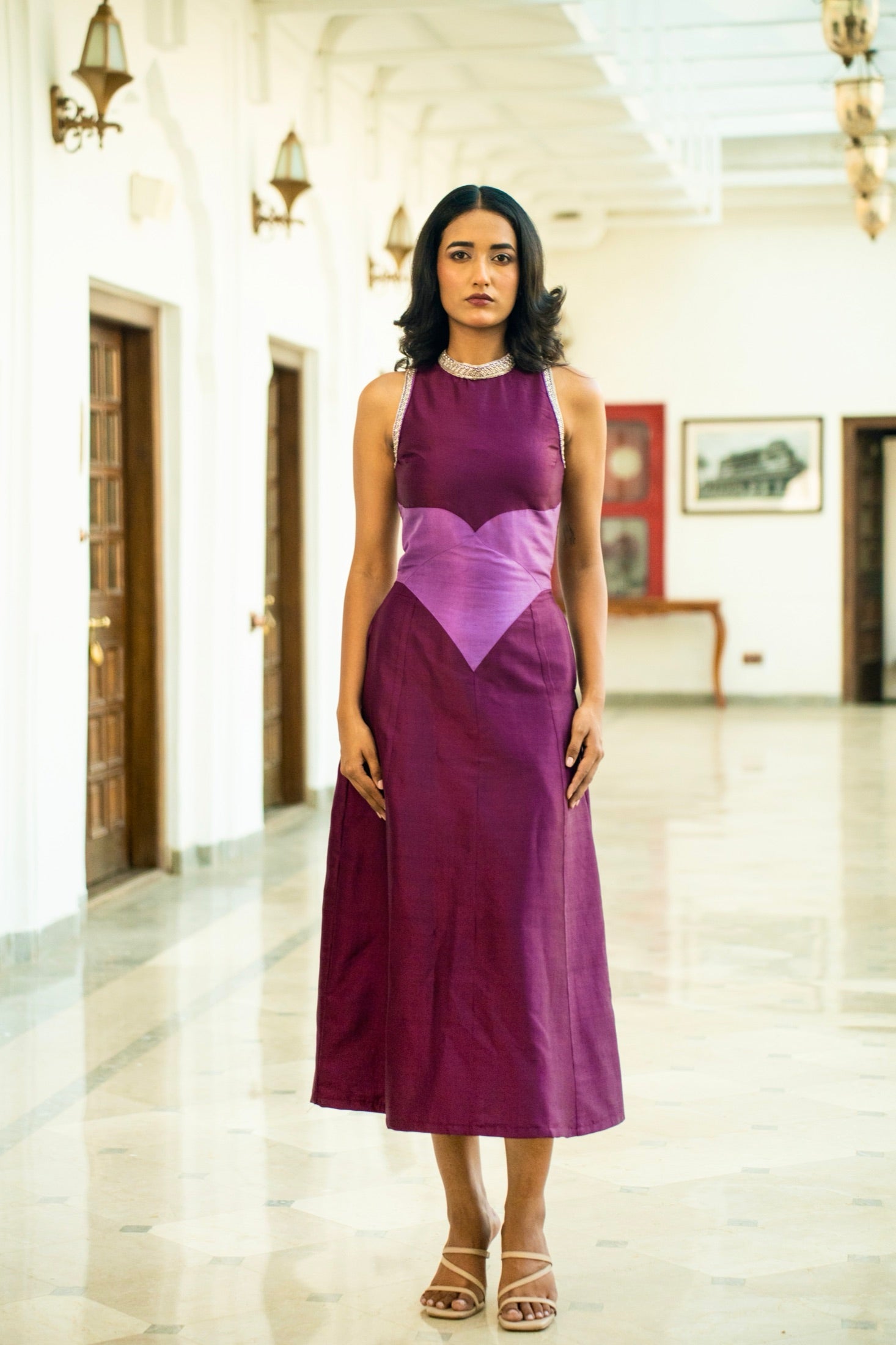 Mulberry Merlot Midi Dress view 1