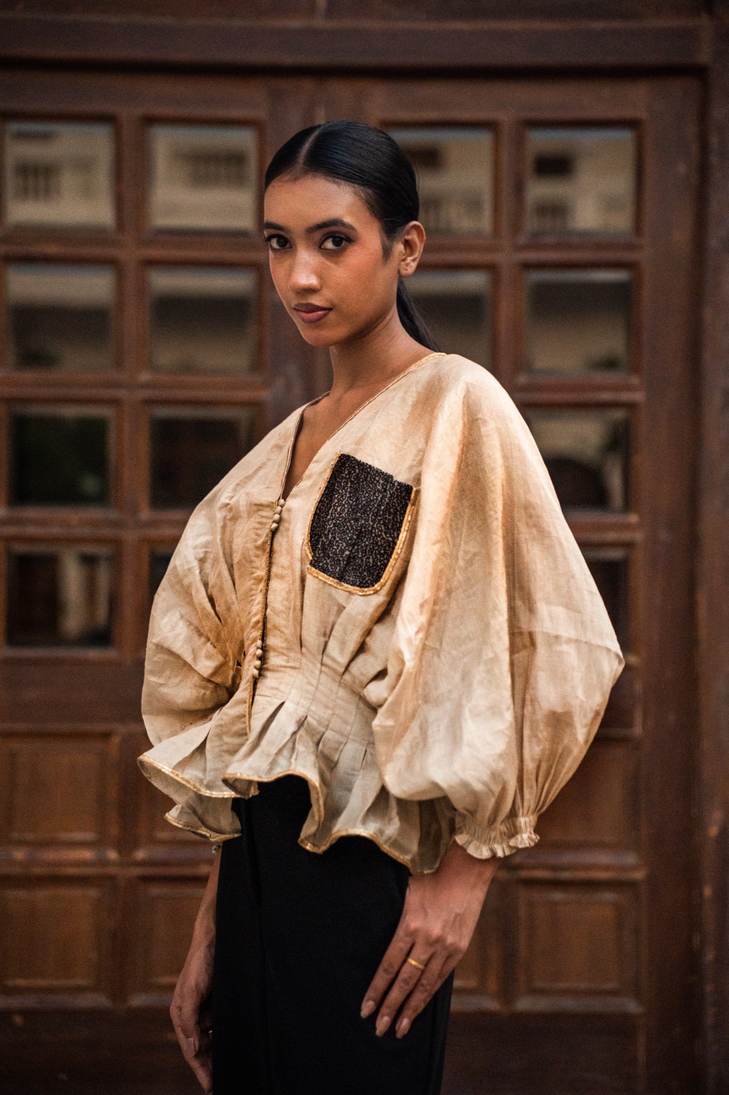 Croma Pleated Top view 1