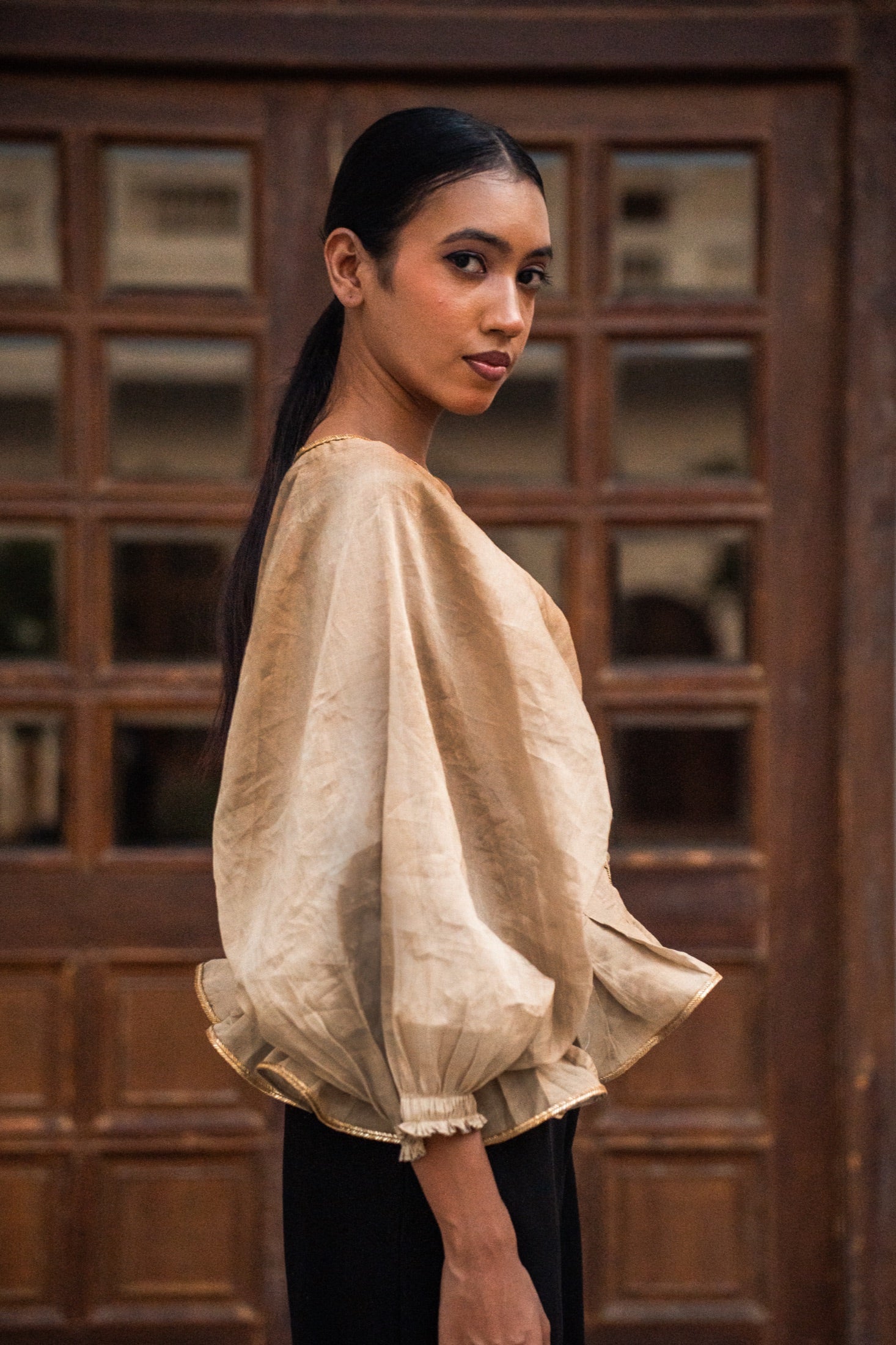 Croma Pleated Top view 3