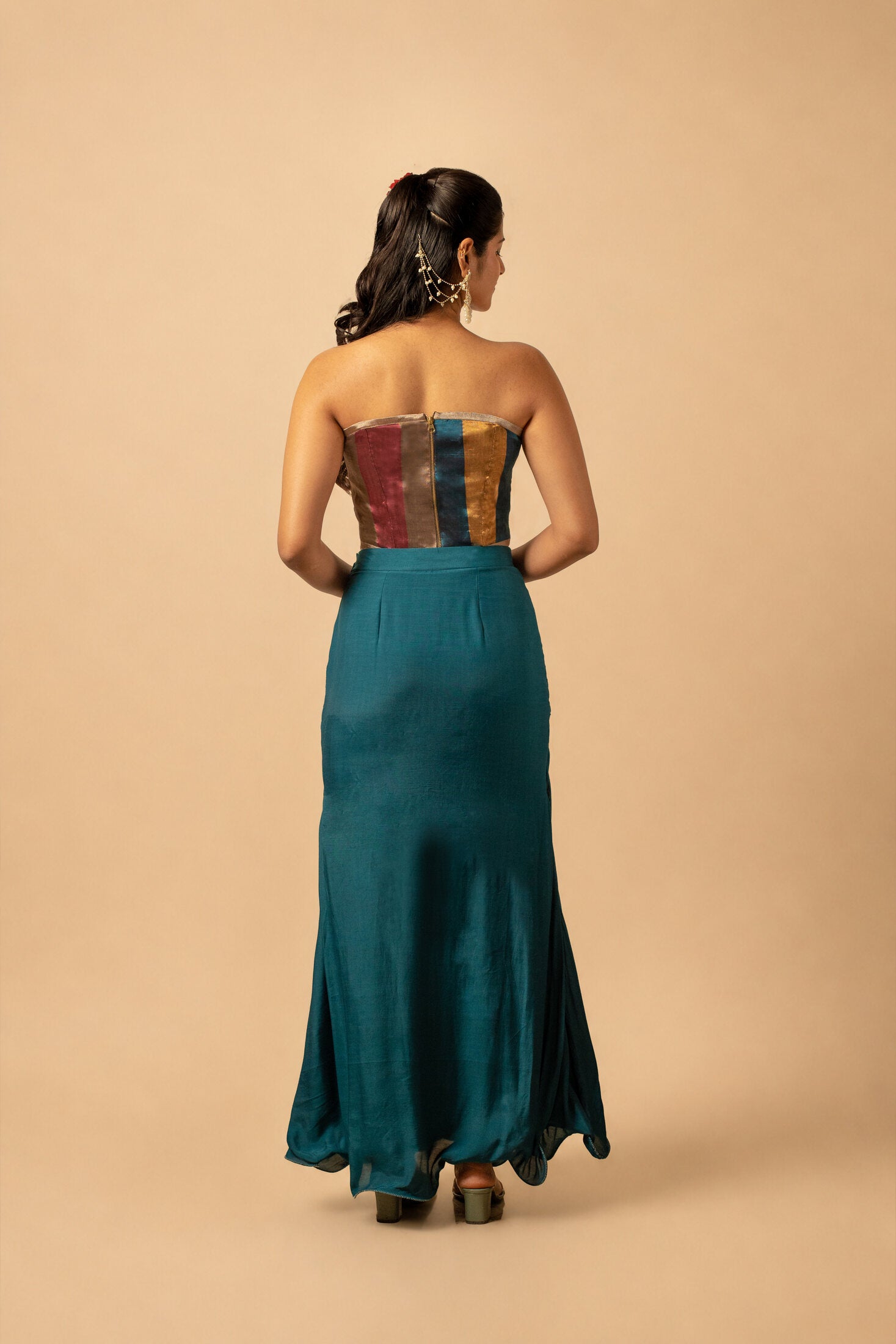 Prism Chanderi Corset Set | View 05