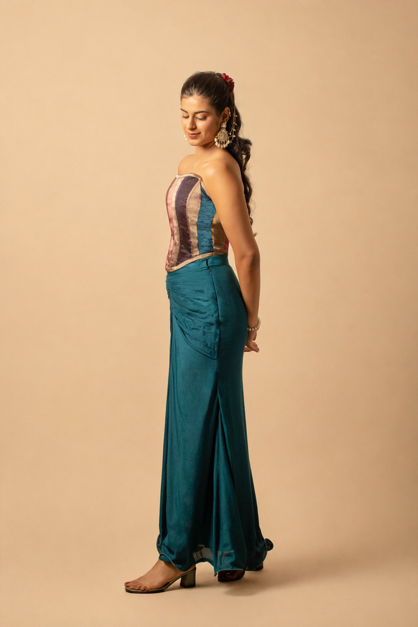Prism Chanderi Corset Top | View 04