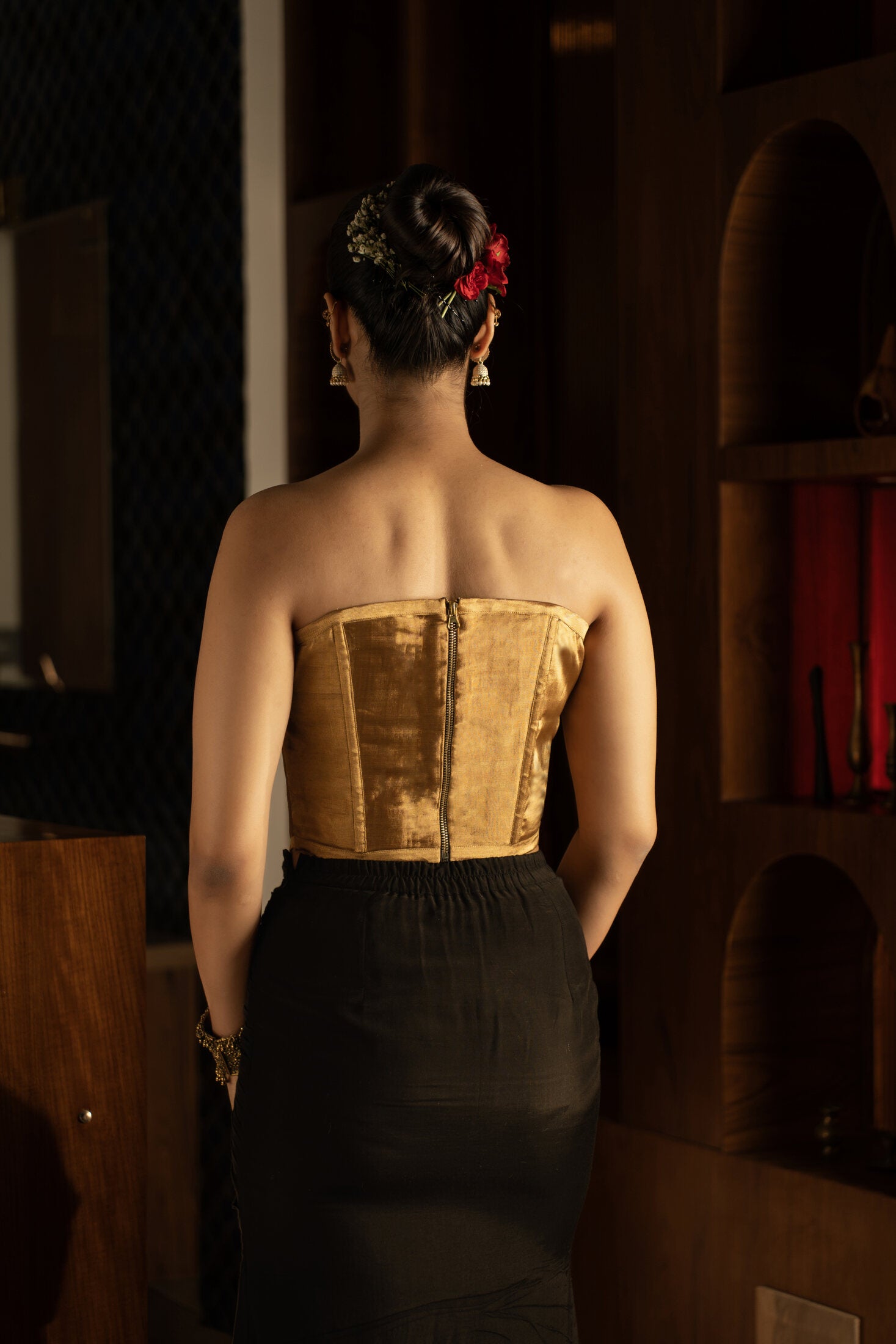 Sunehri Chanderi Corset Top | View 04