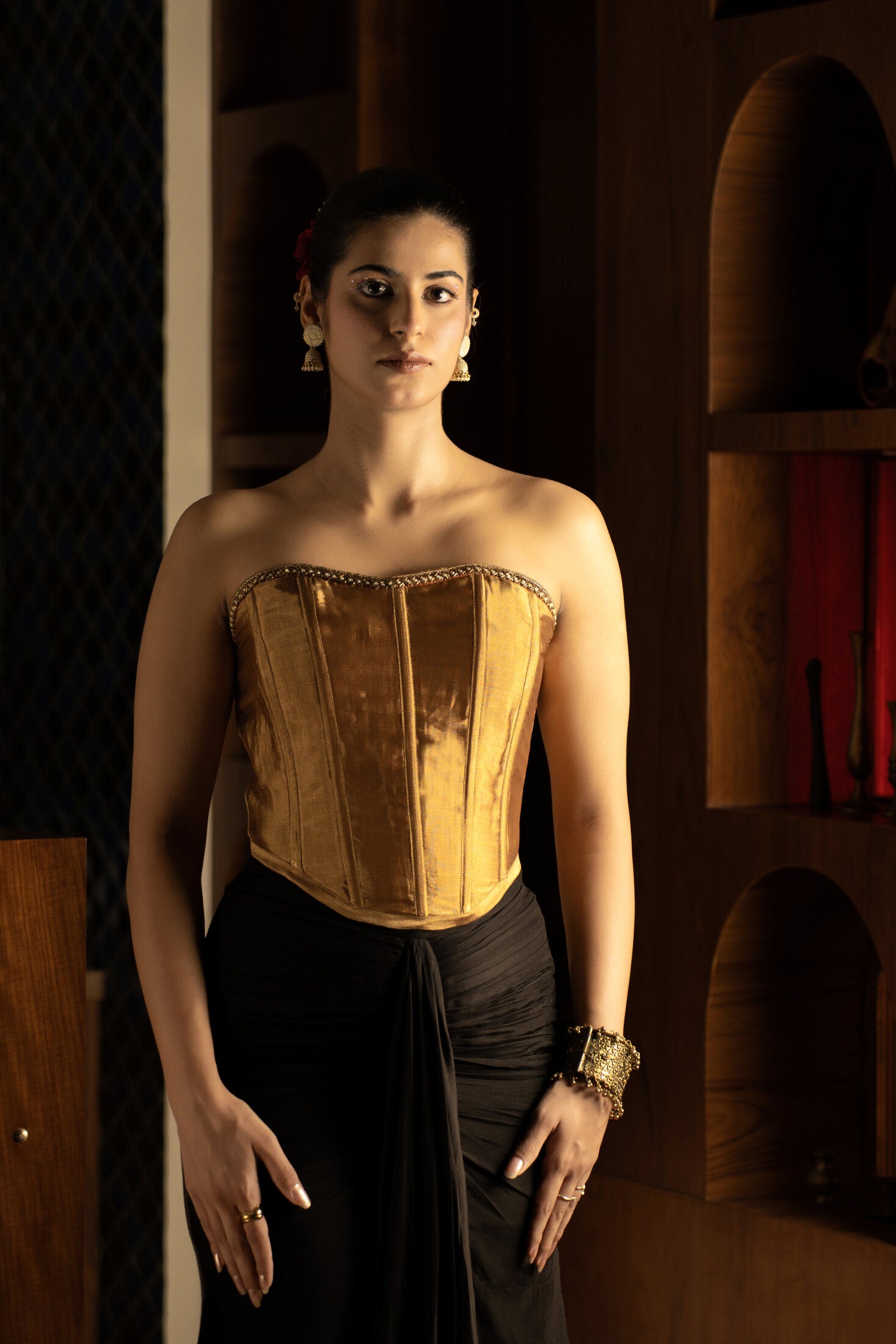 Sunehri Chanderi Corset Top | View 05