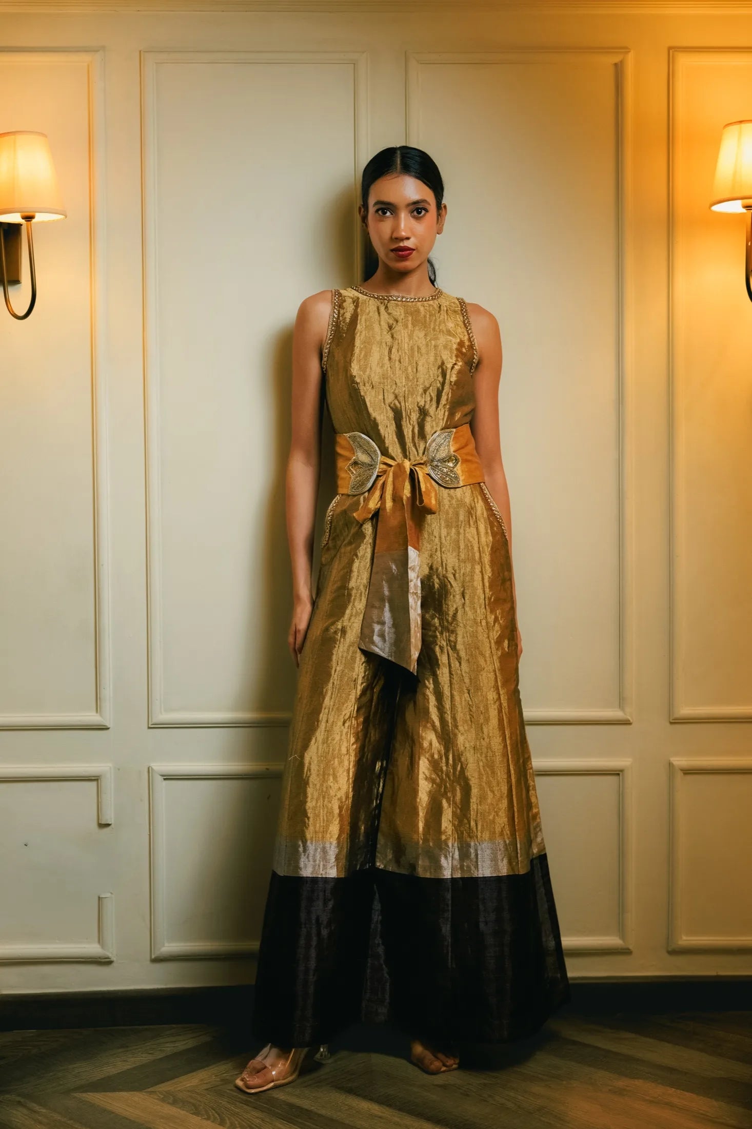 Gold Silk Jumpsuit