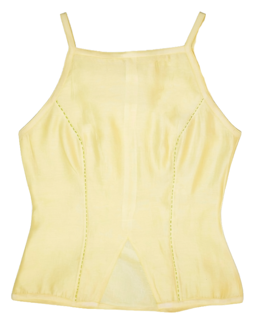 Spaghetti straight custom top silhouette